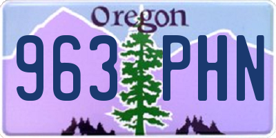 OR license plate 963PHN