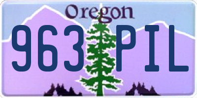 OR license plate 963PIL