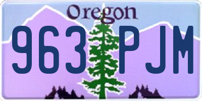 OR license plate 963PJM