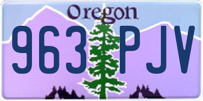OR license plate 963PJV