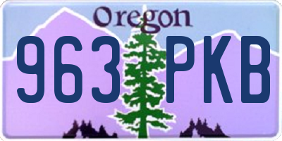 OR license plate 963PKB