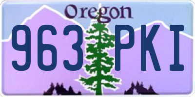 OR license plate 963PKI