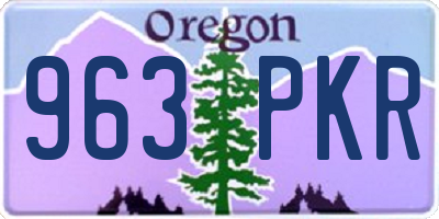 OR license plate 963PKR