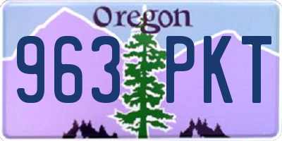 OR license plate 963PKT