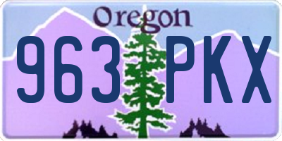 OR license plate 963PKX