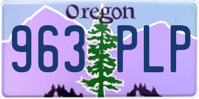 OR license plate 963PLP