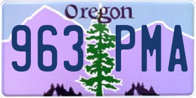 OR license plate 963PMA
