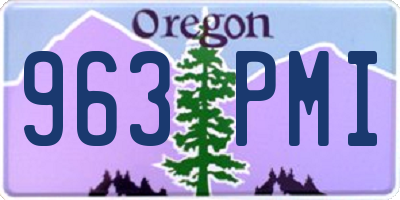 OR license plate 963PMI