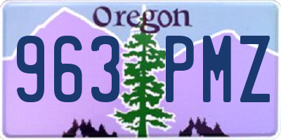OR license plate 963PMZ