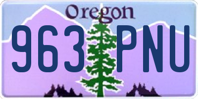 OR license plate 963PNU