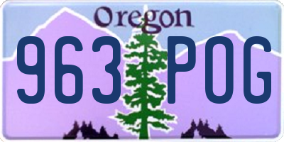 OR license plate 963POG