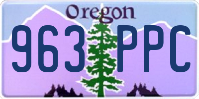 OR license plate 963PPC