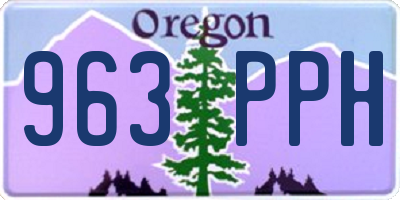 OR license plate 963PPH