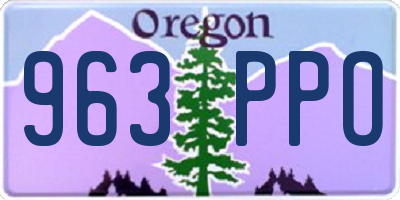 OR license plate 963PPO