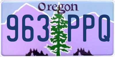 OR license plate 963PPQ