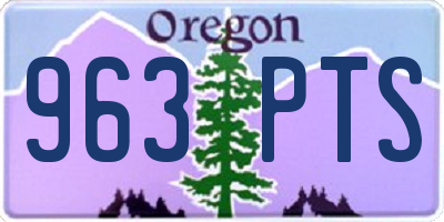 OR license plate 963PTS