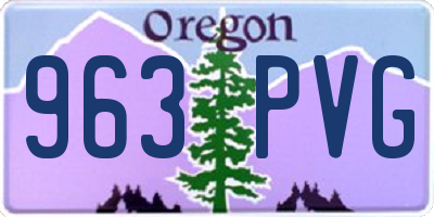 OR license plate 963PVG