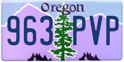 OR license plate 963PVP