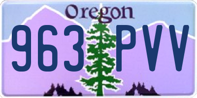 OR license plate 963PVV