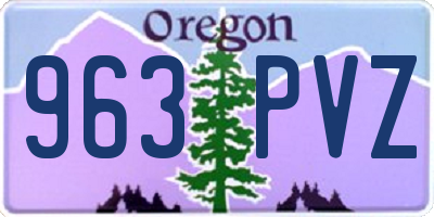 OR license plate 963PVZ