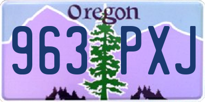 OR license plate 963PXJ