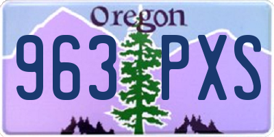 OR license plate 963PXS