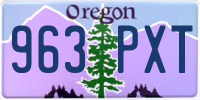 OR license plate 963PXT