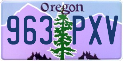 OR license plate 963PXV
