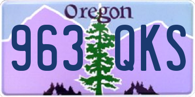 OR license plate 963QKS