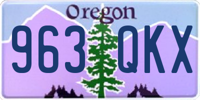 OR license plate 963QKX