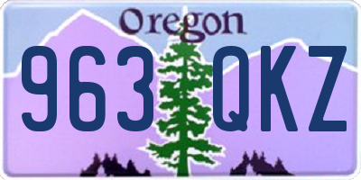 OR license plate 963QKZ