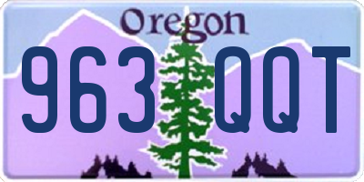 OR license plate 963QQT
