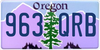 OR license plate 963QRB