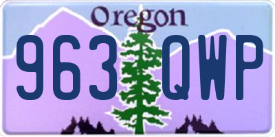 OR license plate 963QWP