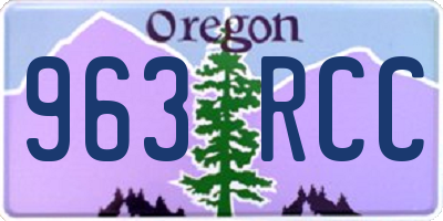 OR license plate 963RCC