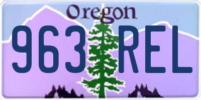 OR license plate 963REL