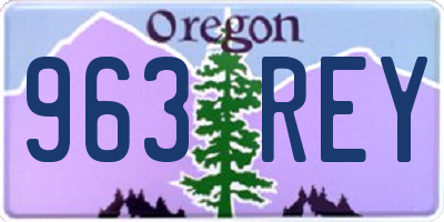 OR license plate 963REY