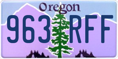 OR license plate 963RFF