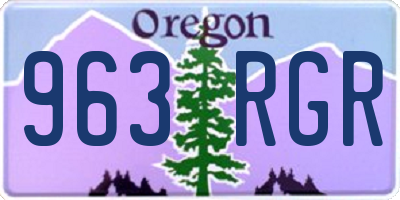 OR license plate 963RGR