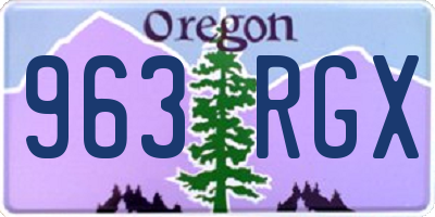 OR license plate 963RGX