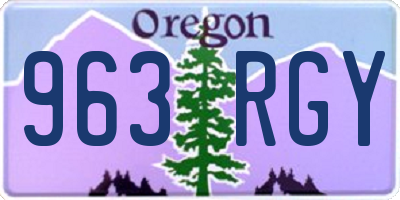 OR license plate 963RGY