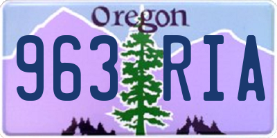 OR license plate 963RIA