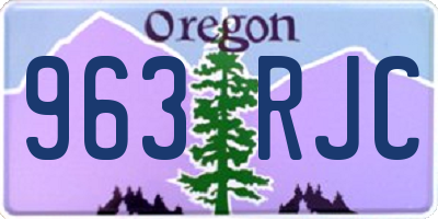 OR license plate 963RJC