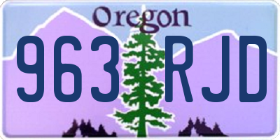 OR license plate 963RJD