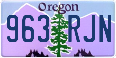 OR license plate 963RJN