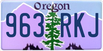 OR license plate 963RKJ