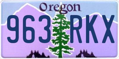 OR license plate 963RKX
