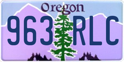 OR license plate 963RLC