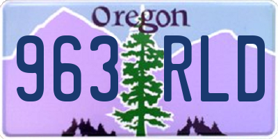OR license plate 963RLD