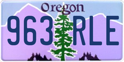 OR license plate 963RLE